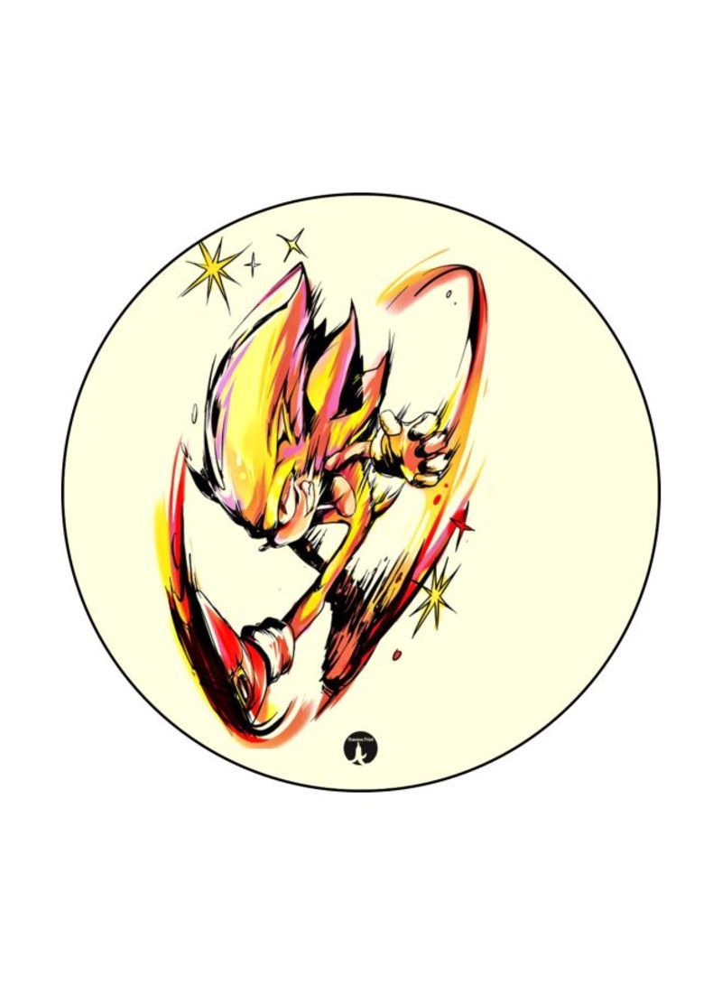 RKN Sonic Printed Badge White/Yellow/Pink - Image 2