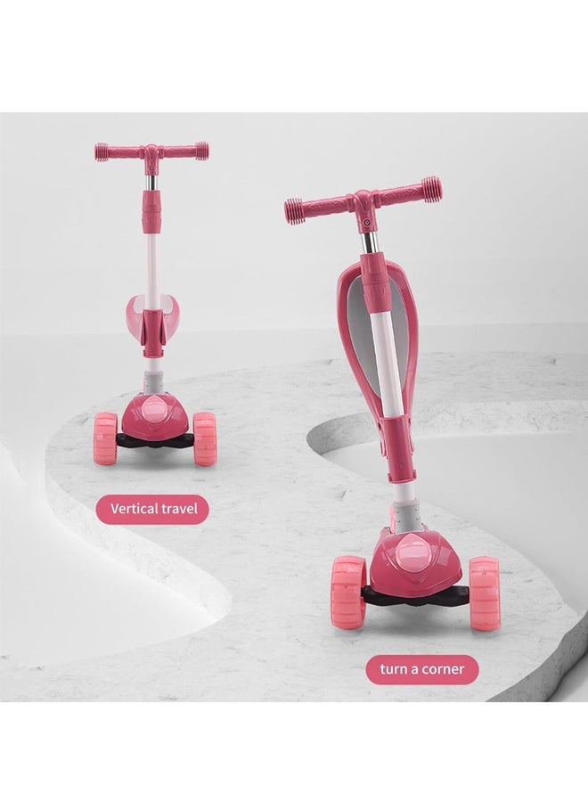 Halamodo 3 in 1 Kick Scooter -Adjustable Height-Adjustable Foldable Scooter，3 LED Lighted Wheels and Anti-Slip Deck ，Suitable for Boys and Girls Aged 3-12 - Image 3