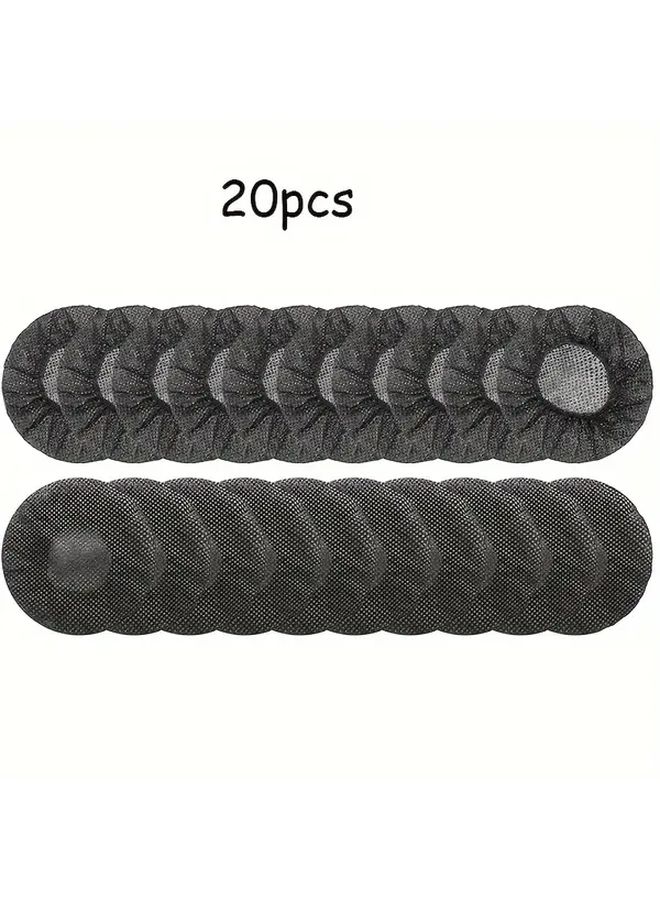 20pcs Disposable Sweatproof Earpads Breathable Dustproof Non Woven Fabric Headphone Covers - Image 1