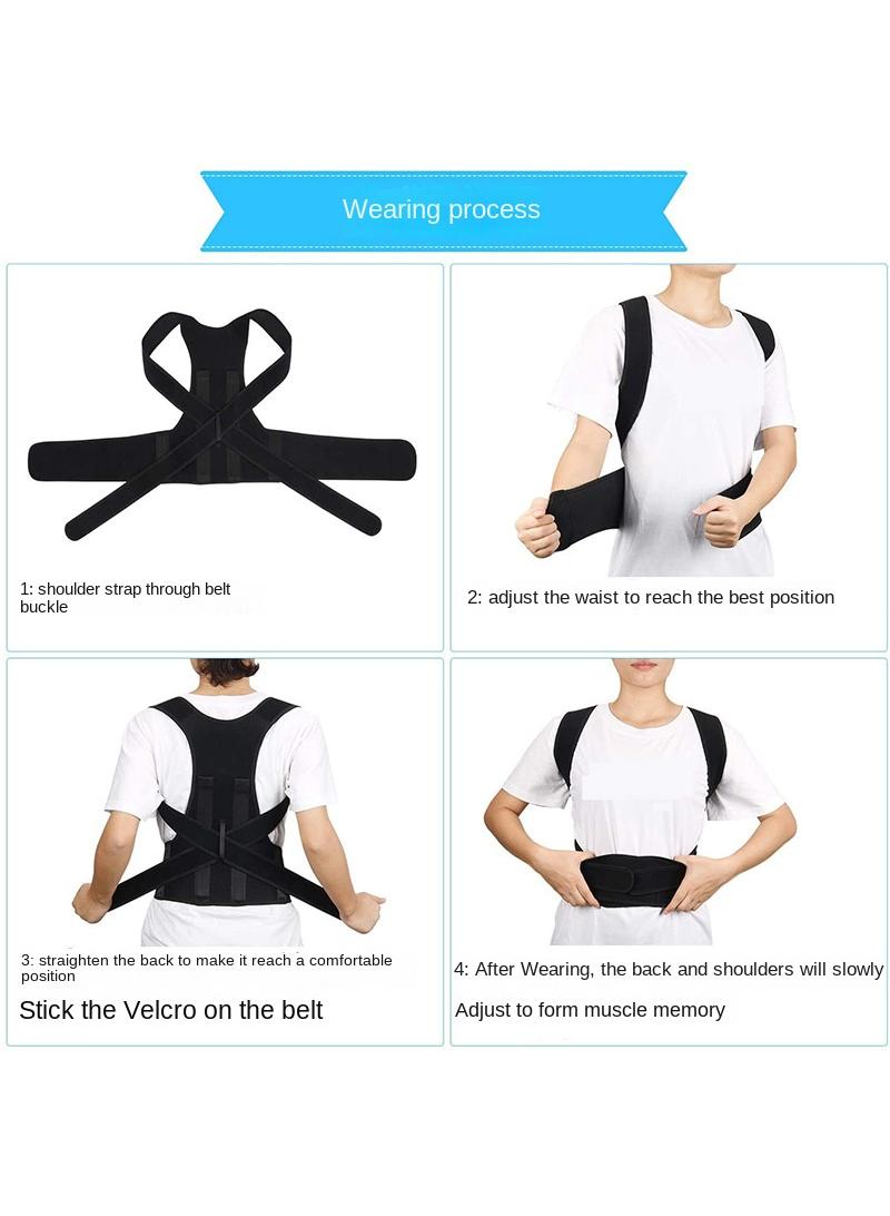 Lumbar support, back correction strap, student adult hunchback device, size s