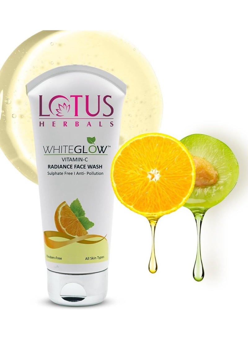 Lotus Lotus Herbals WhiteGlow Vitamin C Radiance Face Wash | For Dark Spots & Dull Skin | Anti- Pollution | 100g  - Image 1