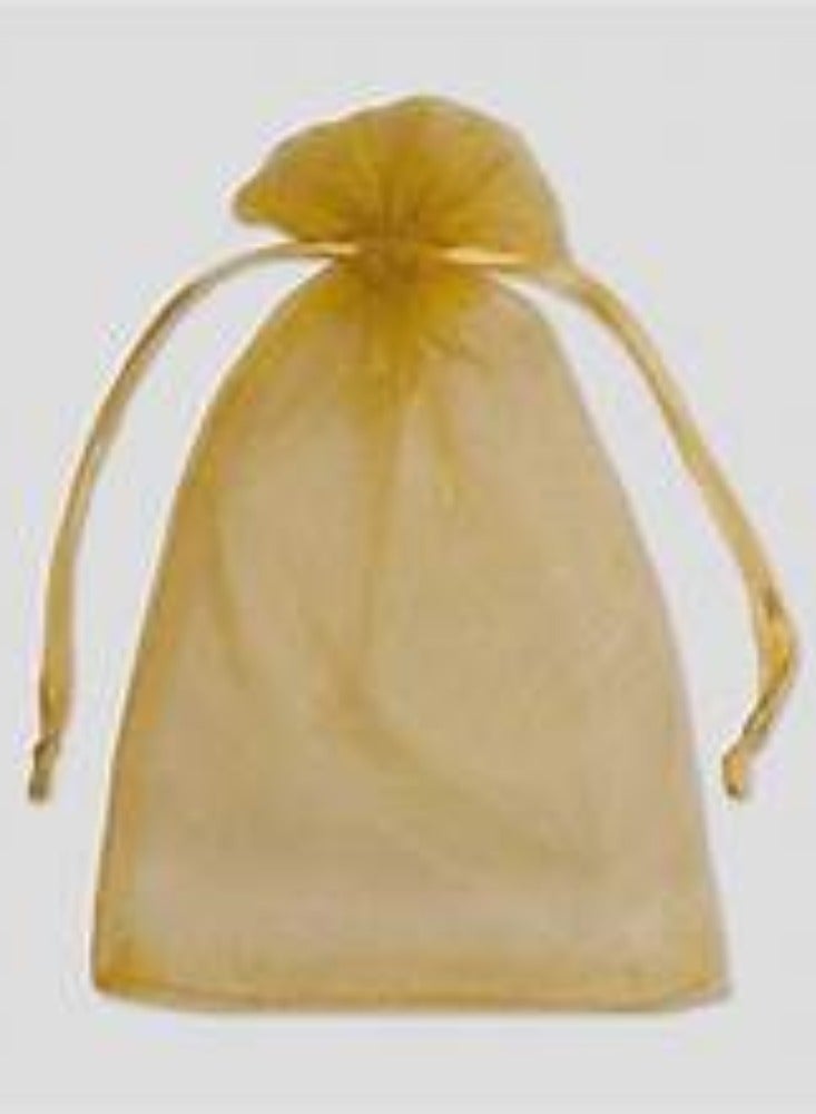 Vitacelli Premium Sheer Organza Bags,Wedding Favor Bags with Drawstring, Jewelry Gift Bags for Party, Jewelry, Festival, Makeup Favor Bags, net gift bags, drawstring goody bags Size: H30xL19CM GOLD  - Image 1