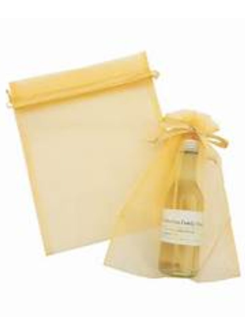 Vitacelli Premium Sheer Organza Bags,Wedding Favor Bags with Drawstring, Jewelry Gift Bags for Party, Jewelry, Festival, Makeup Favor Bags, net gift bags, drawstring goody bags Size: H30xL19CM GOLD  - Image 3