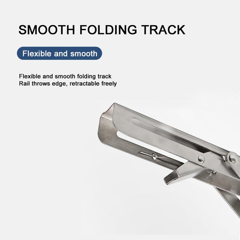 BOSCO Premium 20 Foldable Stainless Steel RacksShelf Bracket l Bracket Wall Brackets Wall Angle Bracket Folding Table Bracket with Fittings for fold Down Steel Table 20 - Image 2