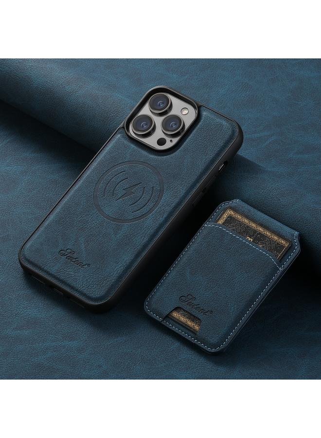 Suteni Case For iPhone 15 Pro H16 Litchi Texture Leather Detachable Wallet Back Phone Case - Image 2