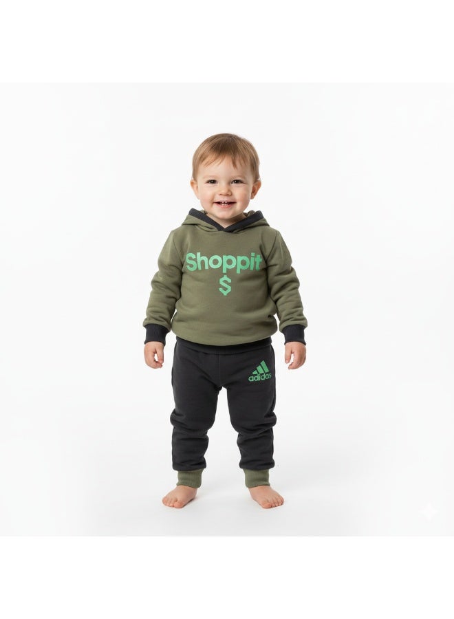 Stylish children's pajama set, hoodie and pants, Melton cotton, comfortable design for everyday wear. 1 years