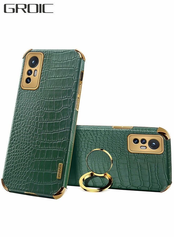 GROIC Case for Xiaomi 12 Pro/12S Pro 6.73 Inches,Shockproof Soft Crocodile Anti Slip Texture TPU Silicone Ring Bumper PRO - Image 1
