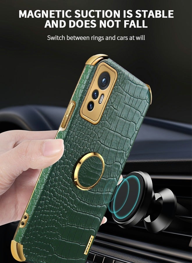 GROIC Case for Xiaomi 12 Pro/12S Pro 6.73 Inches,Shockproof Soft Crocodile Anti Slip Texture TPU Silicone Ring Bumper PRO - Image 3
