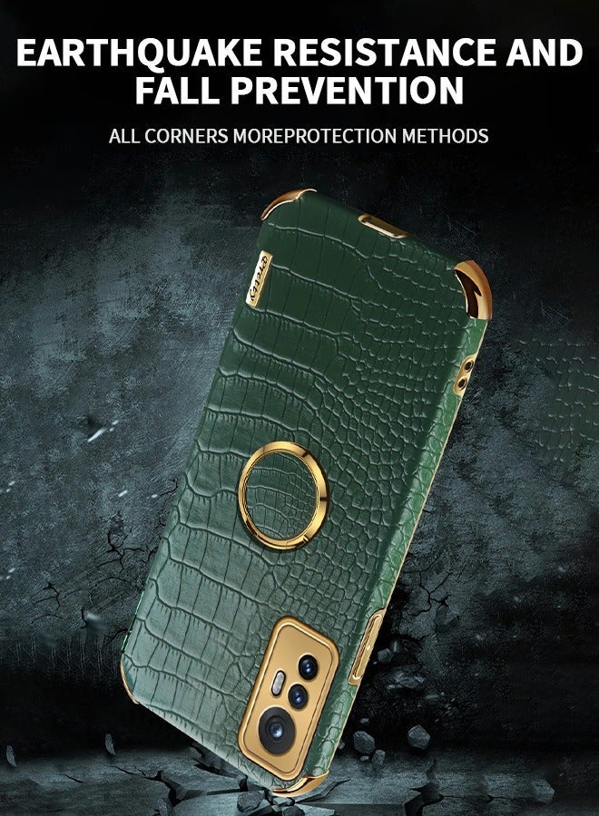 GROIC Case for Xiaomi 12 Pro/12S Pro 6.73 Inches,Shockproof Soft Crocodile Anti Slip Texture TPU Silicone Ring Bumper PRO - Image 4