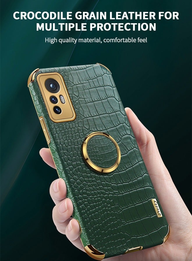 GROIC Case for Xiaomi 12 Pro/12S Pro 6.73 Inches,Shockproof Soft Crocodile Anti Slip Texture TPU Silicone Ring Bumper PRO - Image 2