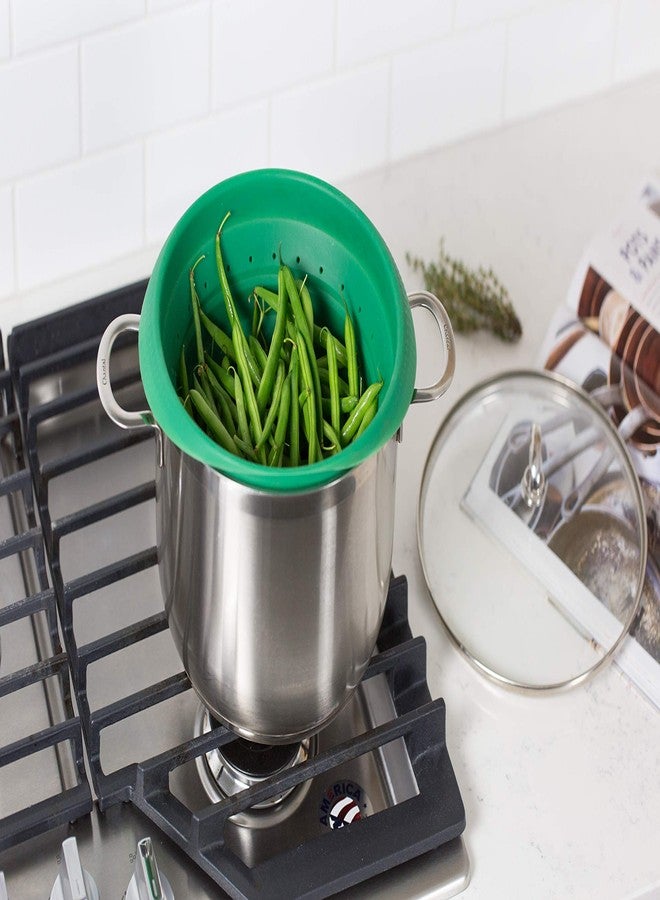 Better Houseware 4-Quart Silicone Collapsible Colander - Green - Image 4