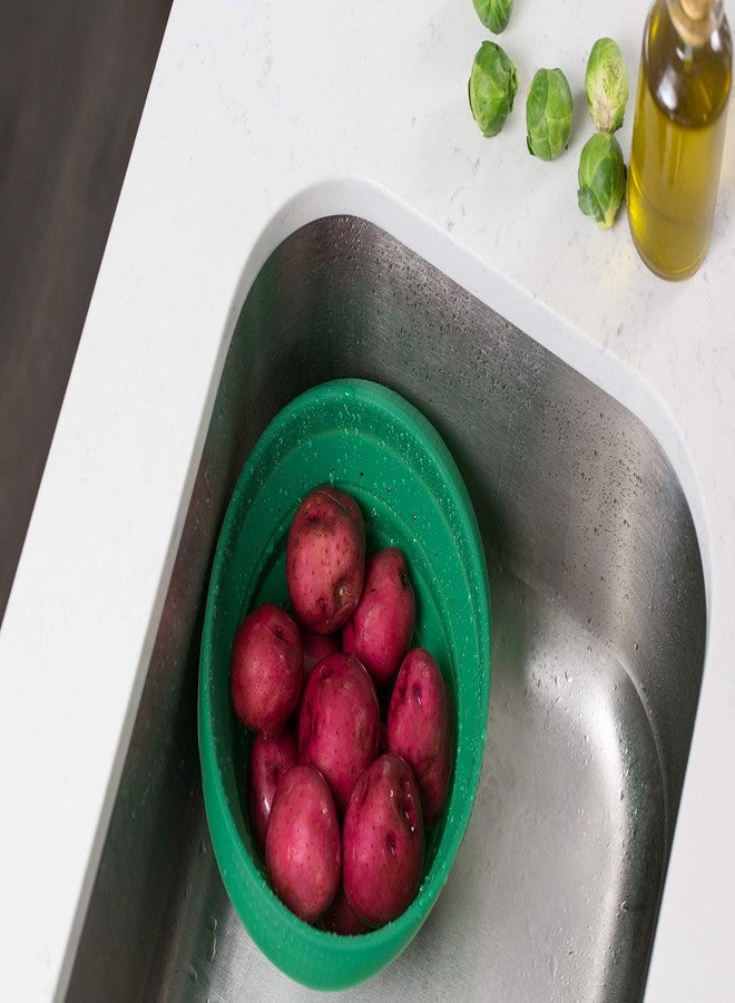 Better Houseware 4-Quart Silicone Collapsible Colander - Green - Image 3