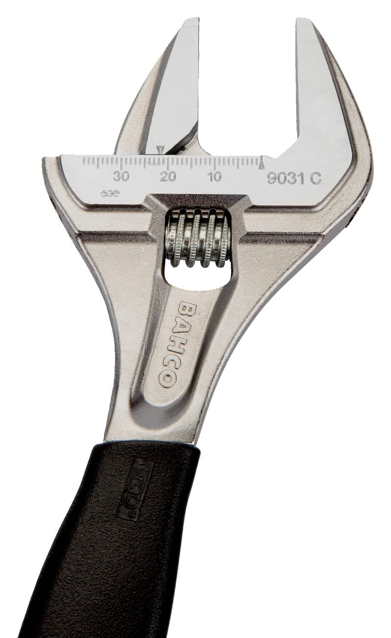 Bahco 8" SAE Big Mouth Adjustable Wrench with Handle, Wide Jaw, Slim Head, and True Ergo Grip for Tight Spaces, Ideal for Maintenance, Plumbing, and Electrical Repair Tasks - Image 4