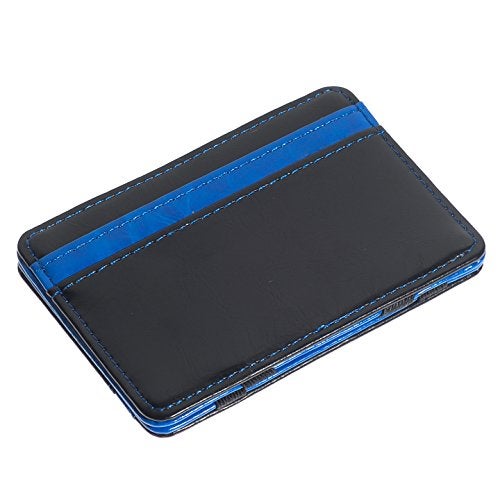 CKLT Men's Fashion Magic Money Clip Leather Minimalistic Slim Wallet blue - Image 3
