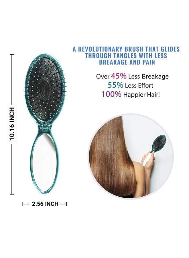 Wet Brush Pop Go Detangler Assortment Exclusive Ultrasoft IntelliFlex Bristles Blue, Teal - Image 4