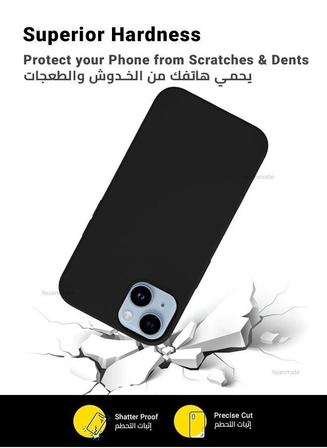 huanmate - Stylish Silicone Case Cover For Apple iPhone 14 Plus Black - Image 1