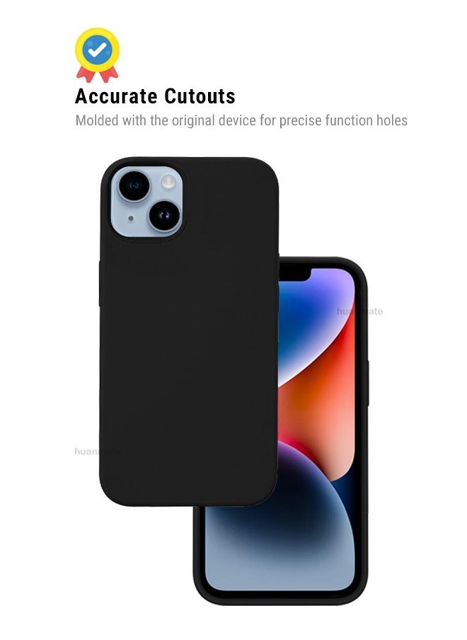 huanmate - Stylish Silicone Case Cover For Apple iPhone 14 Plus Black - Image 1