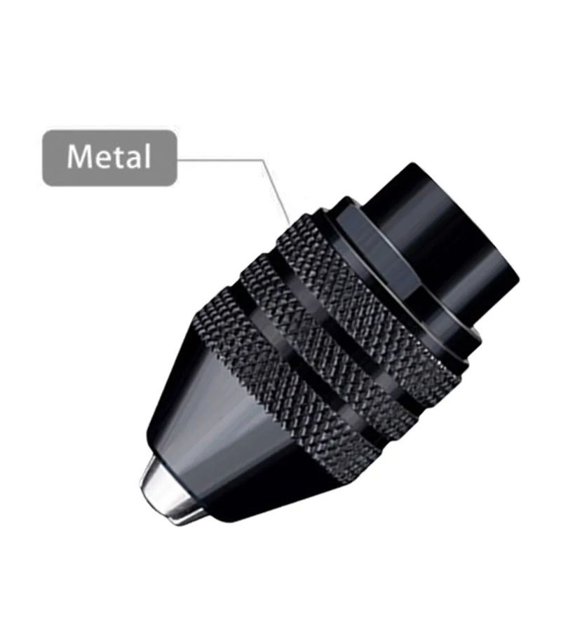 Keyless Metal Drill Chuck For Rotary Tool Black 1 Piece Secure Easy Accessory Swap - Image 3