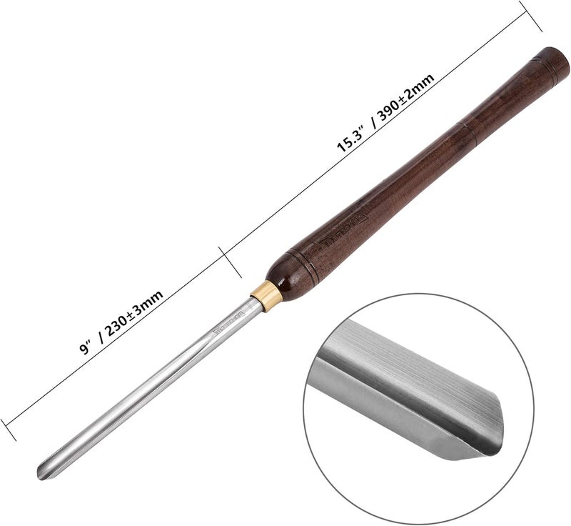 IMOTECHOM 1/2-Inches HSS Bowl Gouge Lathe Chisel Wood Turning Tools with Round Plastic Box and Hanging Bag - Image 2