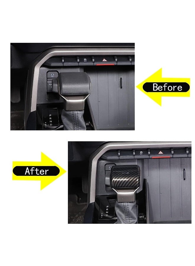 Gear Shift Knob Head Cover Trim Accessories, Compatible with Toyota Tundra/Sequoia 2022-2023, Center Console Gear Shift Head Protection Cover, Automatic Gear Shift Knob Cover ABS Interior - Image 3