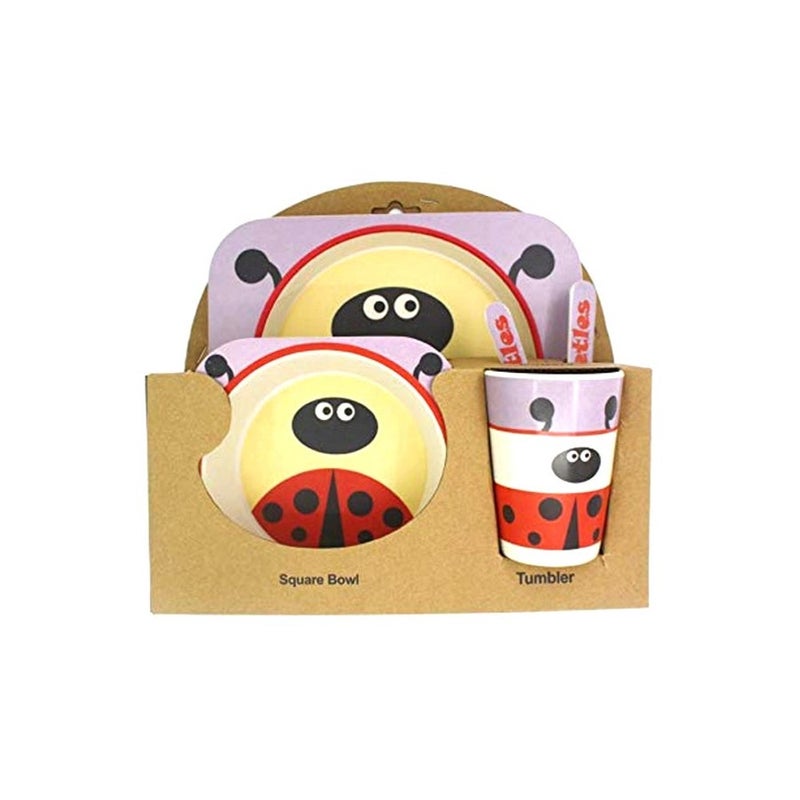 5-Piece Bamboo Fiber Tableware Set - Image 1