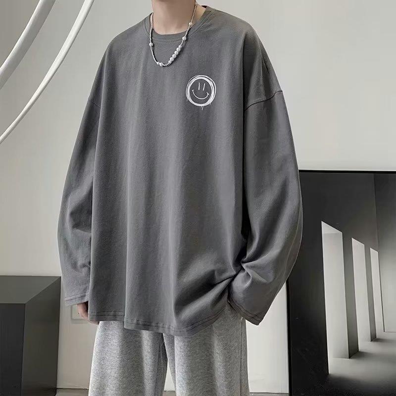 Hong Kong Tsai Artistic Men'S Long-Sleeved T-Shirt Loose Hong Kong Style Ins Fashionable All-Match Base Shirt Japanese Style Thin American Style Top - Image 4