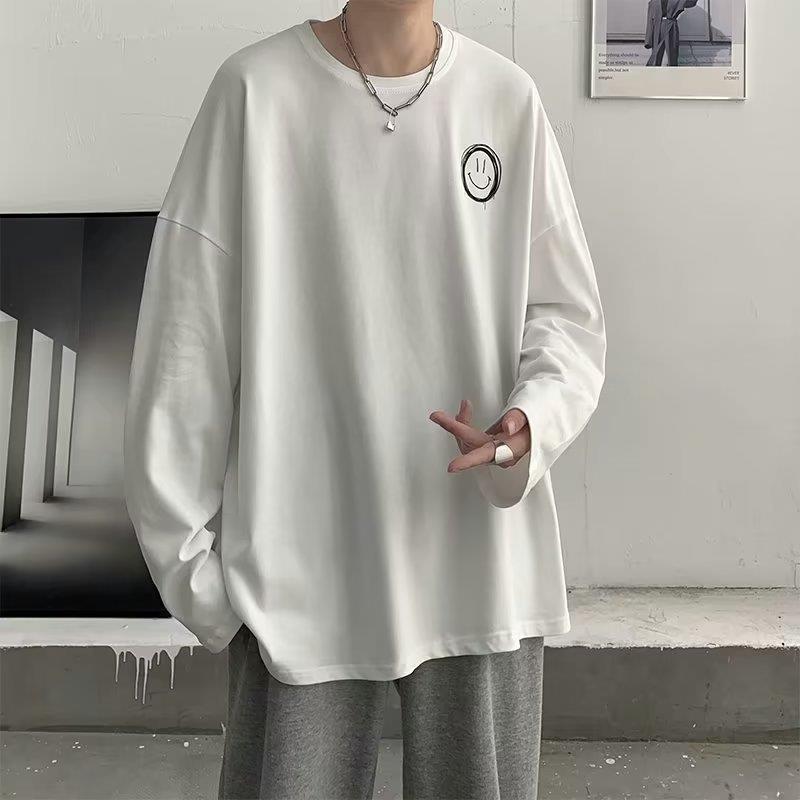 Hong Kong Tsai Artistic Men'S Long-Sleeved T-Shirt Loose Hong Kong Style Ins Fashionable All-Match Base Shirt Japanese Style Thin American Style Top - Image 5