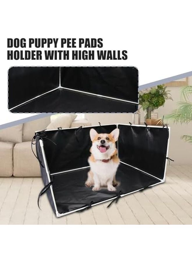 حامل صينية تواليت الجراء عالي الحافة غير قابل للانزلاق مقاوم للتنظيف السهل للكلاب الصغيرة والمتوسطة - Image 4