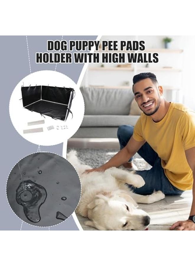 حامل صينية تواليت الجراء عالي الحافة غير قابل للانزلاق مقاوم للتنظيف السهل للكلاب الصغيرة والمتوسطة - Image 5