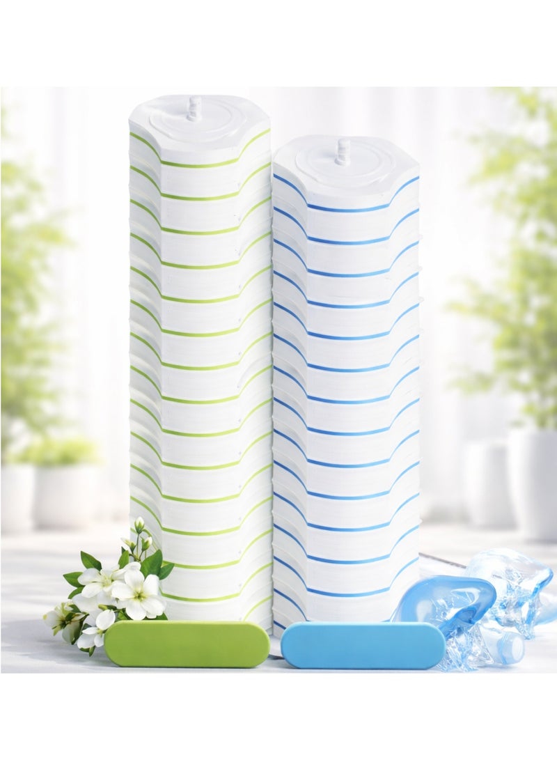 KLUX Disposable Toilet Bowl Brush Refills 30 pcs – Replacement Cleaning Pads for Toilet Wand System - Image 1