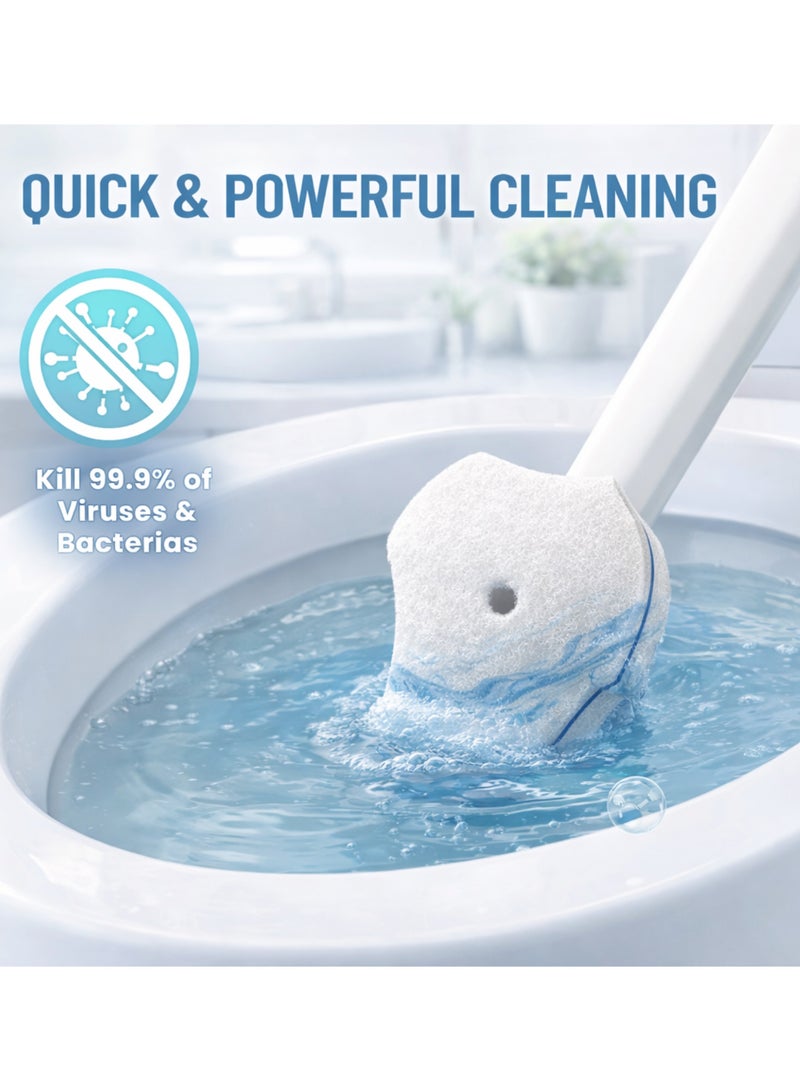 KLUX Disposable Toilet Bowl Brush Refills 30 pcs – Replacement Cleaning Pads for Toilet Wand System - Image 4