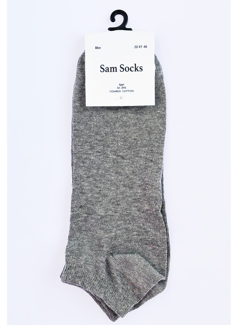 Sam Socks Set Of 5 Ankle Plain Socks Men 3L.Grey-2D.Grey