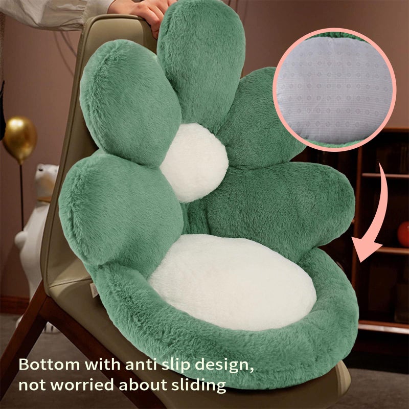Ditucu Flower Shape Chair Cushion Comfy Kawaii Seat Cushions 19 inch Cute Stuff Pad Lazy Sofa Office Floor Pillow for Gaming Chairs Room Decor Green - Image 5
