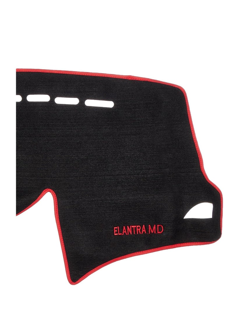 فرش لوحة القيادة من الكتان عالية الجودة، خط أحمر، مناسبة لـ MD - Image 4