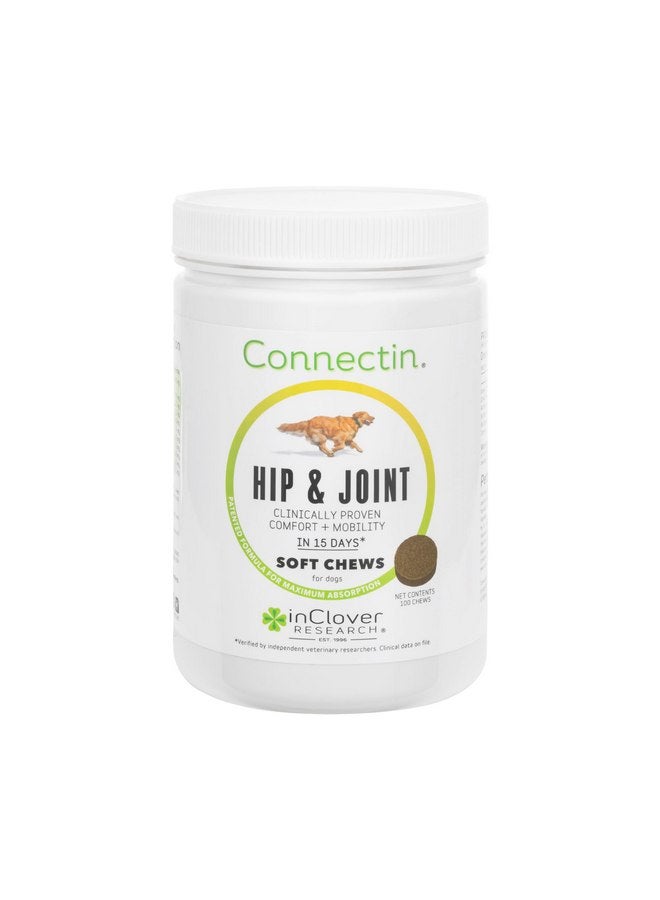 إن كلوفر مكمل InClover Connectin الطبيعي للورك والمفاصل للكلاب مع الجلوكوزامين والكوندرويتين وحمض الهيالورونيك - مضغ ناعم لتعزيز حركة الكلاب وراحتها ودعم نمط الحياة النشط، 100 قطعة - Image 1