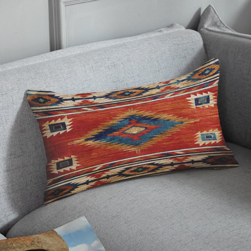 Britimes Britimes Throw Pillow Covers  Aztec Kilim Home Art Decor  12 x 20 Inches Set of 2 Cushion Couch Sofa Cases  Abstract Oil Painting Pillowcases for Bedroom  Living Room  Geometric Tribal Decorative  - Image 3