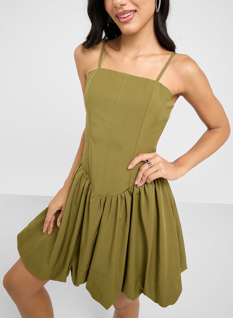 Ginger Olive Babydoll Dress  - Image 3