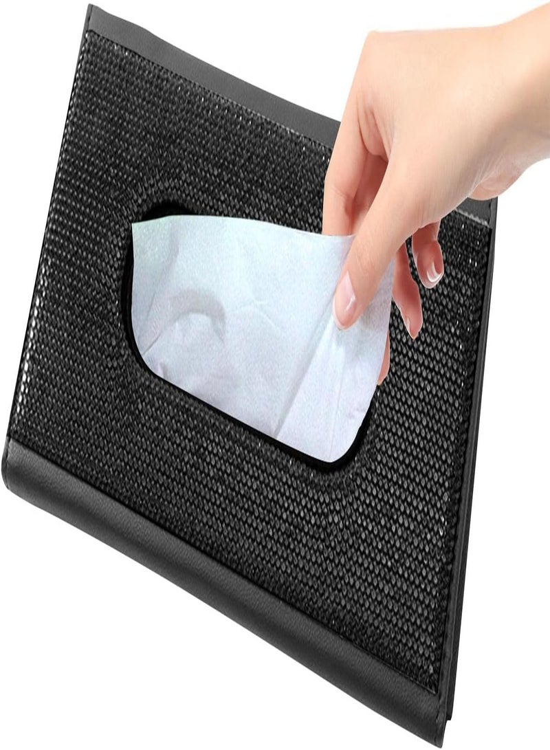 GGOOT Sun Napkin Holder,Bling Car Tissue Holder | Hanging Crystal Sparkling Napkin Holder, PU Leather Backseat Tissue Case Car Accessories For Girls  - Image 1