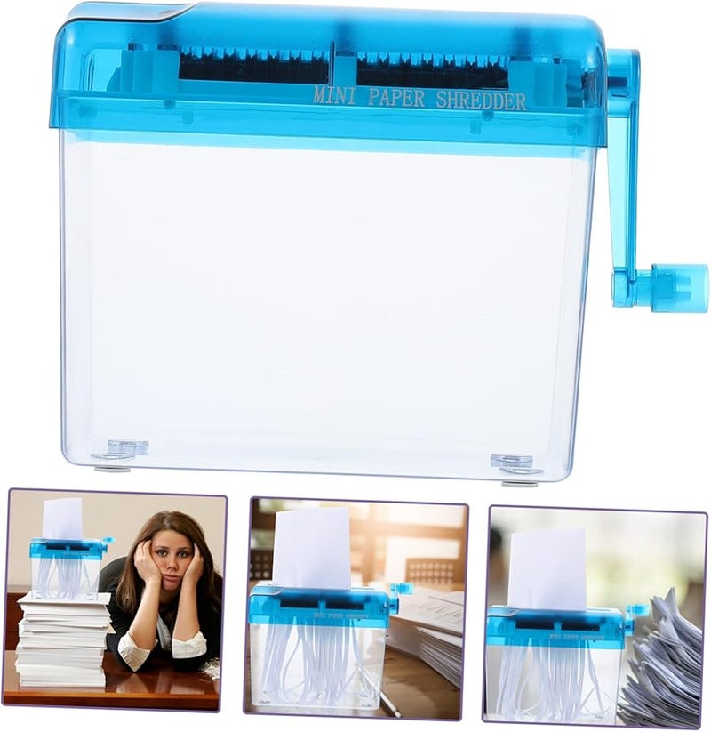 Compact Manual Paper Shredder For Home Office Shredding Receipts Bills Envelopes Lightweight Design - Image 5