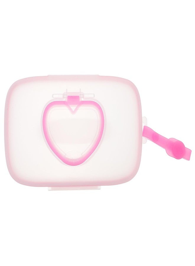 Healifty حامل مناديل الأطفال القابل للنقل Healifty - علبة محمولة قابلة لإعادة الاستخدام والتعبئة للسفر الخارجي وحقيبة حمل المناديل - مناسبة لعربة الأطفال - لون وردي - Image 1