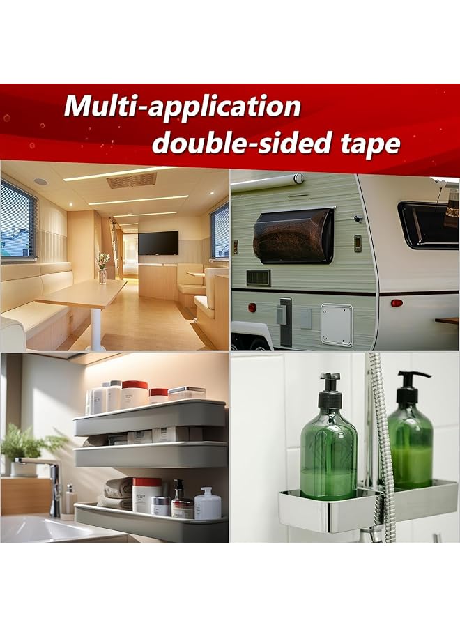 erorex 3M Heavy Duty Double Sided Tape Double Sided Tape 2 Pcs High Adhesion Moisture Resistant Waterproof Practical Stable Portable Tape Suitable For A Variety Of Scenarios  - Image 4