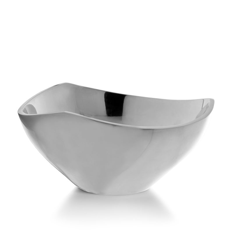 Nambe Nambe TriCorner Bowl  Made of Metal Alloy  Large Silver Serving Bowl for Side Dishes Home Decor and Fruit  Use for Countertop Display and Home Bar Dcor  11Inch