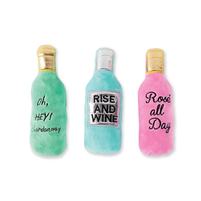 Fringe StudioDog Squeaker Pet Toy Set Set of 3 Wine 289440 MultiColored for Small Breeds - Image 2