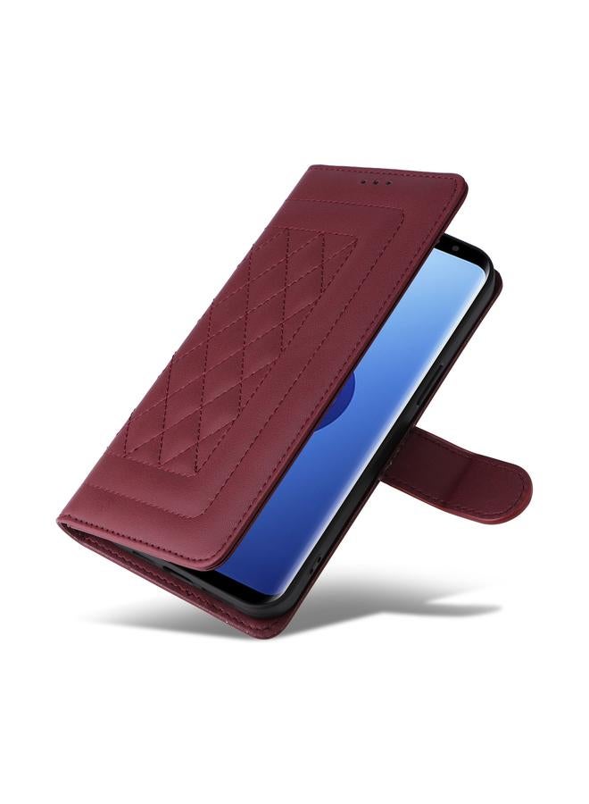 اس-توب جراب هاتف Samsung Galaxy S9+ من الجلد بتصميم شبكي ماسي - Image 5