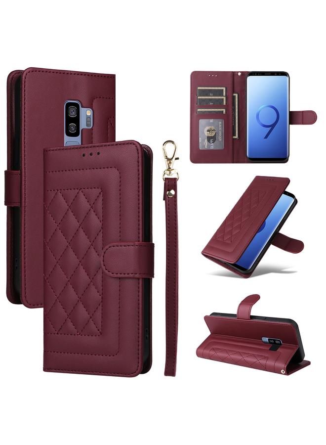 اس-توب جراب هاتف Samsung Galaxy S9+ من الجلد بتصميم شبكي ماسي - Image 1