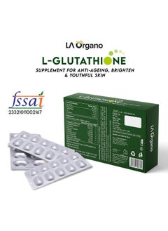 LA Organo L Glutathione Tablets For Healthy, Brightening & Radiant Skin For Men & Women With Vitamin C Pack Of 1 (30 Tablets)  - Image 2
