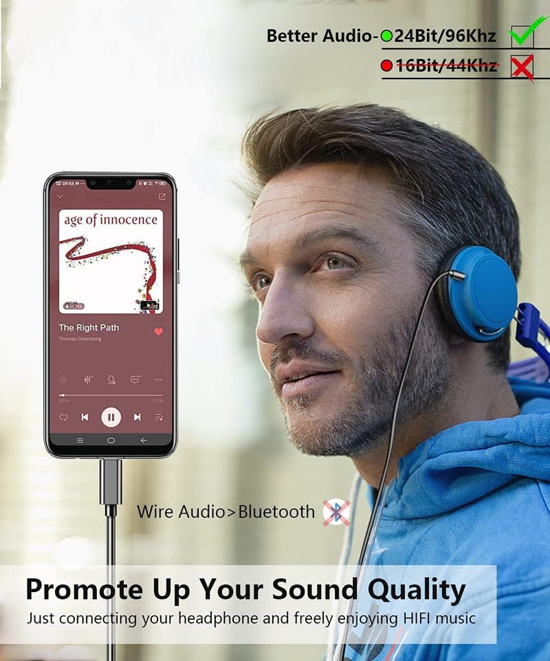 Mxcudu USB C to 3.5mm Audio Aux Jack Cable, USB C to 3.5mm Headphone Audio Cord Car Stereo Aux Cable Compatible with iPhone 16/16 Pro Max/15/15 Pro, Galaxy S24/S24 Ultra/S23/S22/Z Fold 5, Pixel 8/7/6 - Image 5