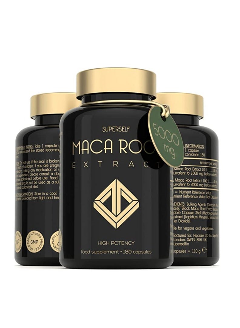 Root Capsules 5000mg - High Strength 180 Caps- Natural Plant-Based Booster Supplement