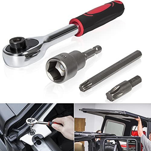 Danti Hard Top Door Removal Tool Kit For Jeep Wrangler JK JL Gladiator JT Rubicon Sahara Unlimited Sports 2007-2024 Soft Top Hard Replace 68361574AB 82214166AB - Image 2