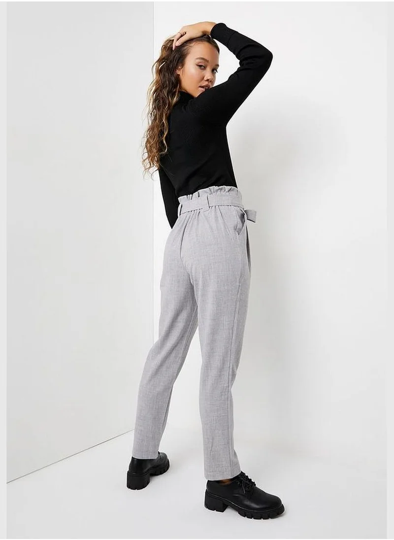 Ardene Paperbag Pants with Faux Flap Pockets